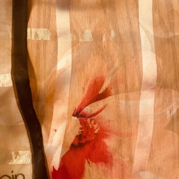 Calvin Klein Sheer Floral Scarf - Picture 7 of 7
